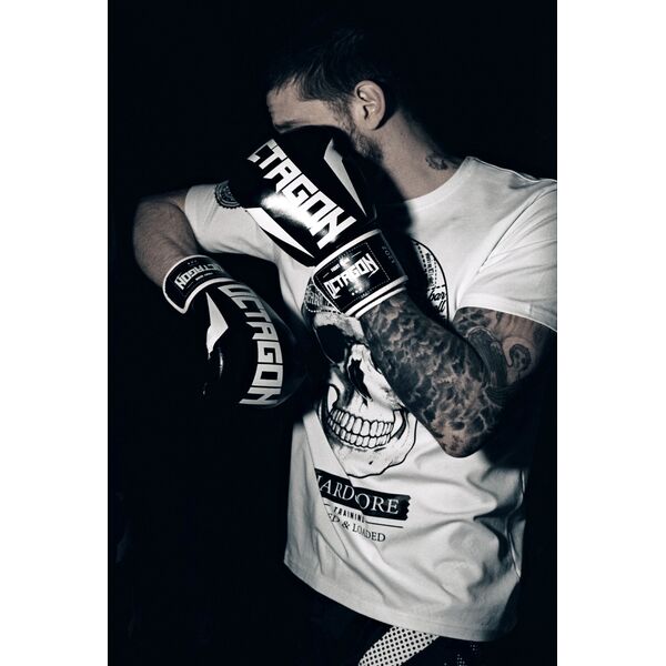 Перчатки для бокса Octagon Storm Black/White OK-JS65XB Интернет-магазин Ok-Sport.kz