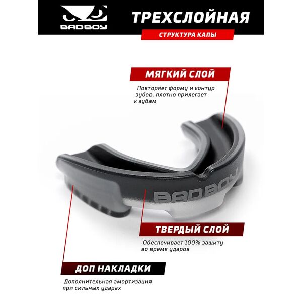 Капа Bad Boy Multi-Sport Mouthguard BB00132BK/GR Интернет-магазин Ok-Sport.kz
