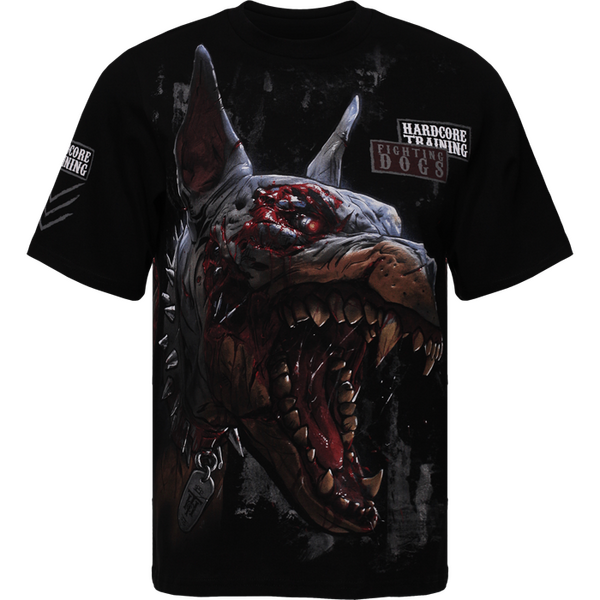 Футболка Hardcore Training Fighting Dogs Black Oversized Fit hctshirt0449 Интернет-магазин Ok-Sport.kz
