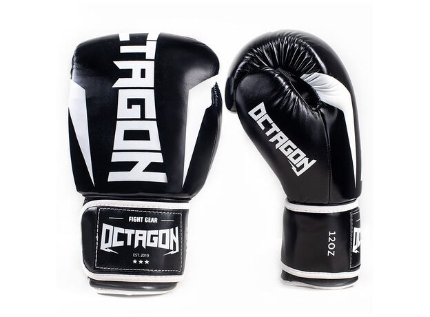 Перчатки для бокса Octagon Storm Black/White Q/XDTY002 Интернет-магазин Ok-Sport.kz
